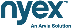 Nyex logo with strapline size 300 pixels wide